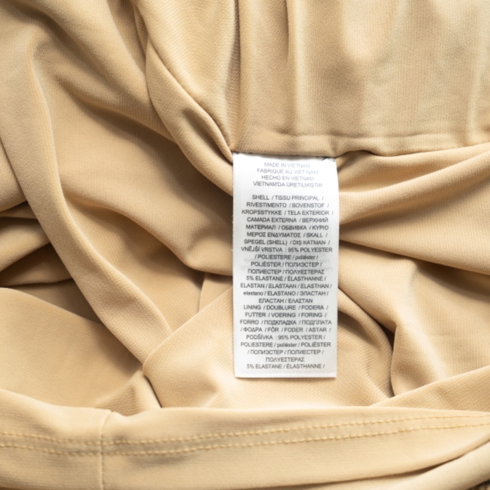 LAUREN RALPH‎ LAUREN. Gold shirred long sleeve dress. - Picture 14 of 14